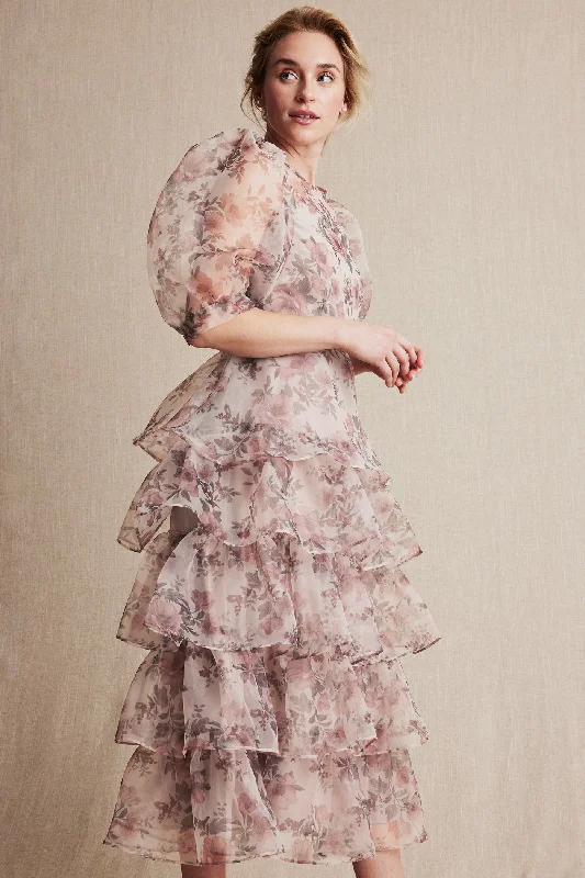 Women's floral organza dress