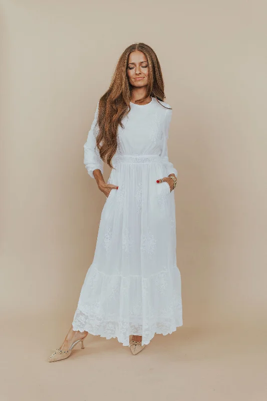 The White Embroidered Maxi