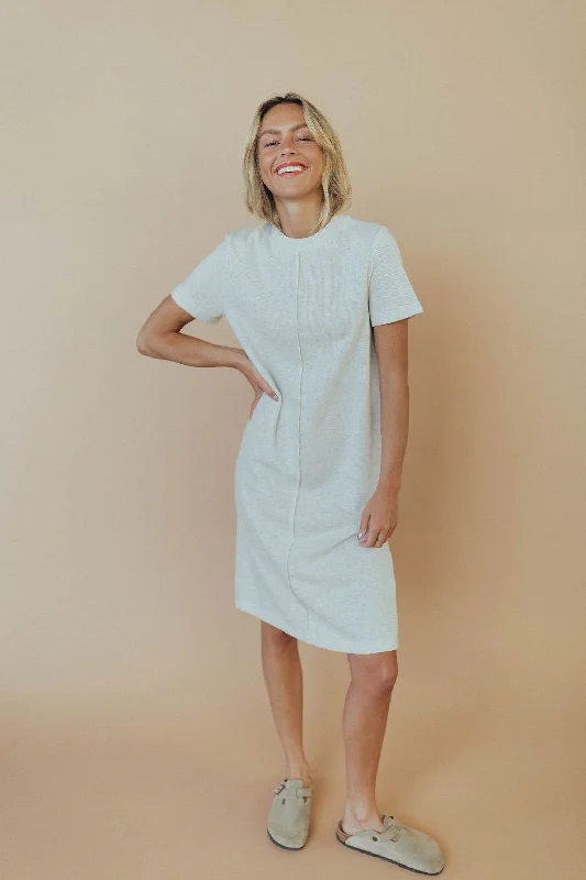 Brianna Knit Dress In Heather Grey