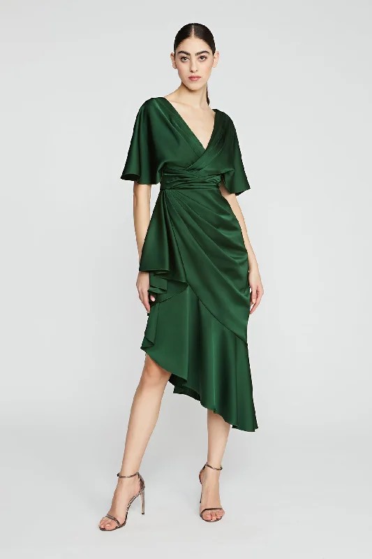 Gwen Asymmetric Ruffle Dress