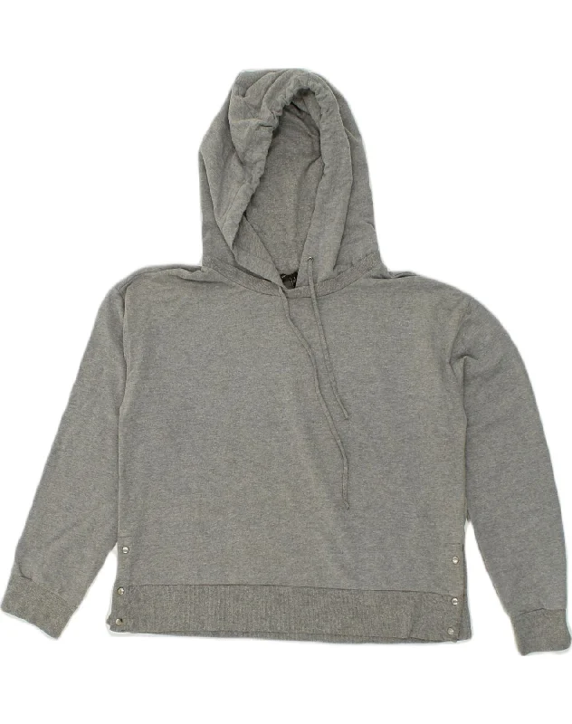 BANANA REPUBLIC Womens Hoodie Jumper UK 16 Large Grey Cotton