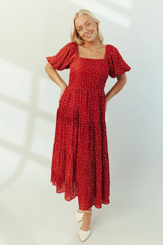 Junie Floral Maxi in Red