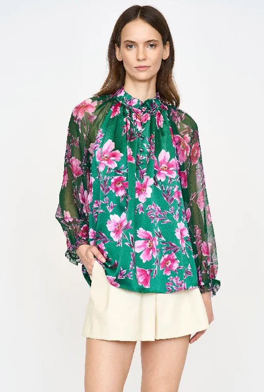 Karla Blouse - Pink Poinsettia