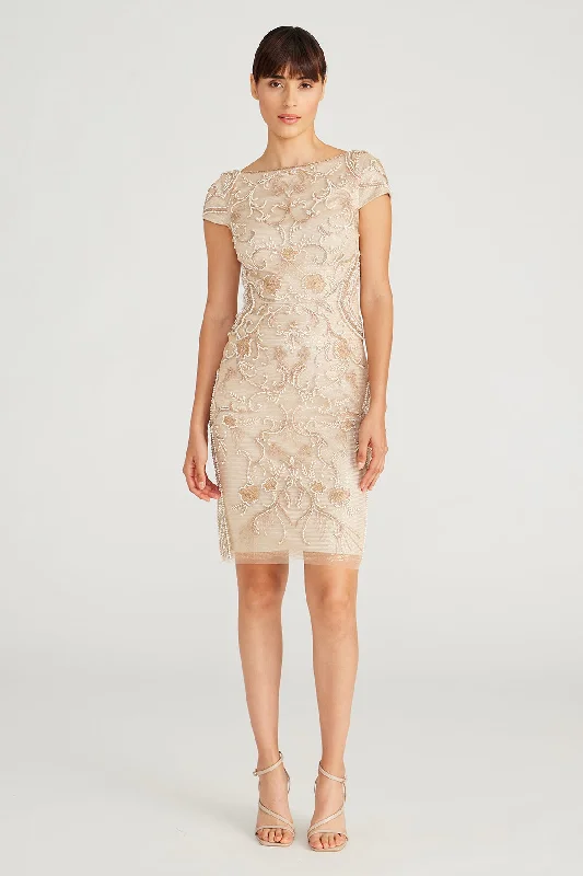 Silvia Bateau Beaded Dress