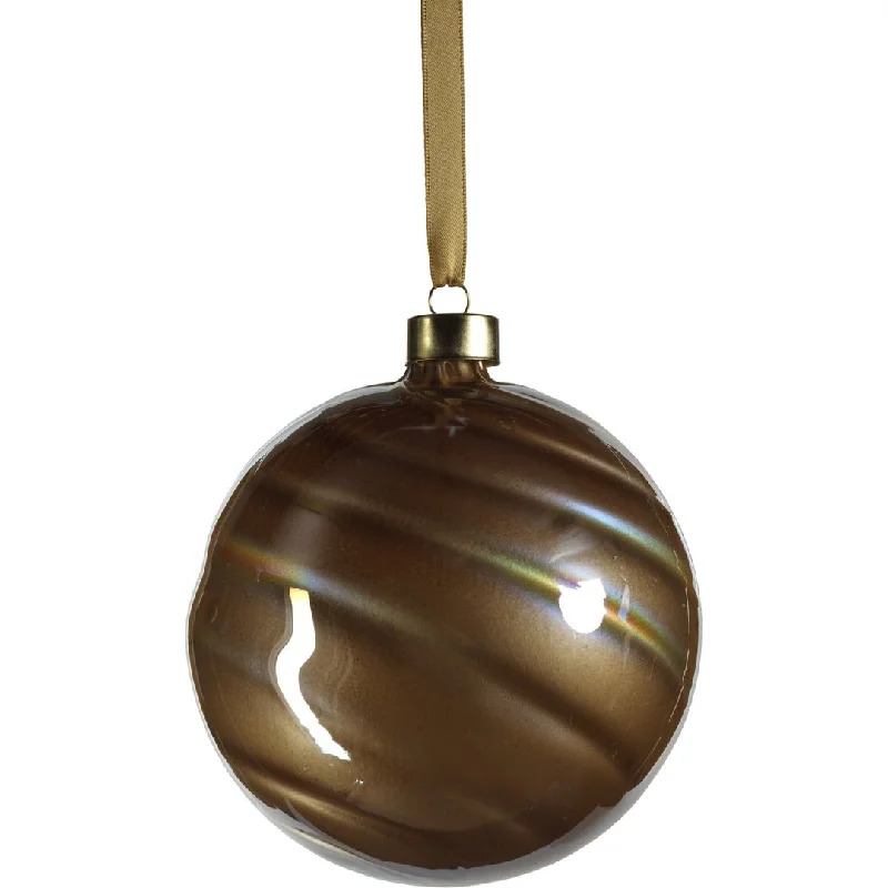 4.75" Pearl Luster Glass Ball Ornaments, Set of 4