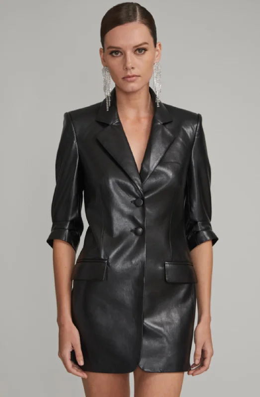 Trina Vegan Leather Blazer Dress