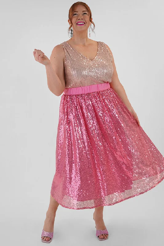 Eras Pink Sequin Skirt