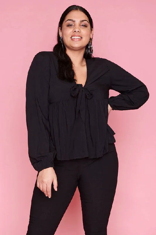 Focus Black Blouse