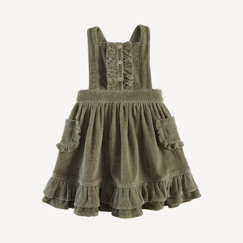 penelope dress | vetiver | organic cotton velour