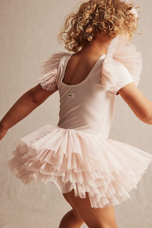 Kids' pink ballerina mesh dress