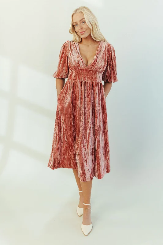 *Velvet Dreams Midi in Dusty Rose FINAL SALE