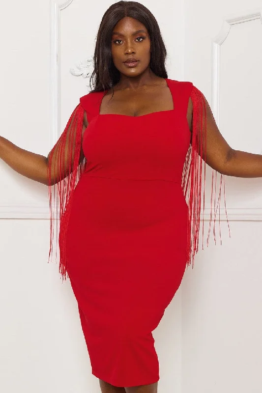 Molly Fringe Party Dress (Plus Size)