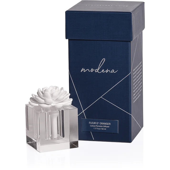 Modena Small Porcelain Diffuser, Fleur d' Oranger