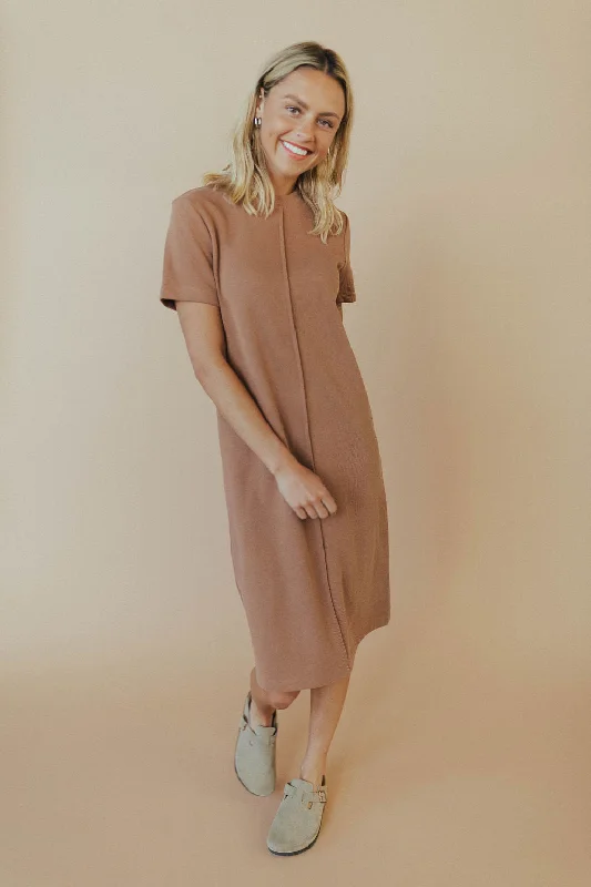 Brianna Knit Dress In Mocha