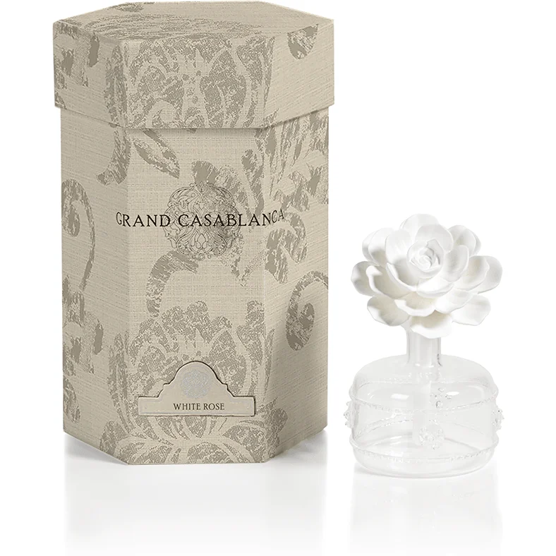 Mini Grand Casablanca Porcelain Diffuser, White Rose