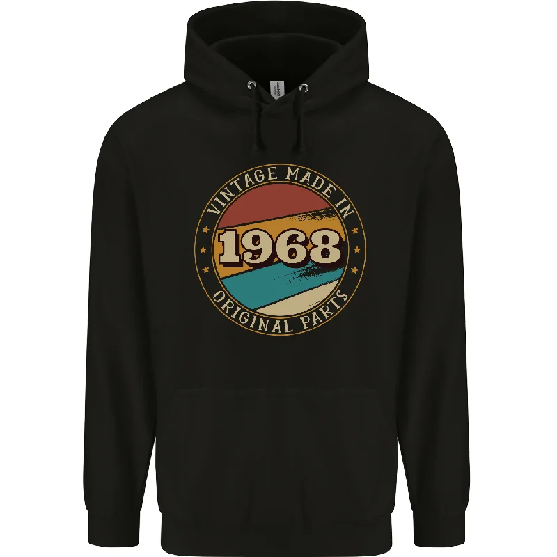 56th Birthday  Vintage Made In 1968 Mens 80% Cotton Hoodie