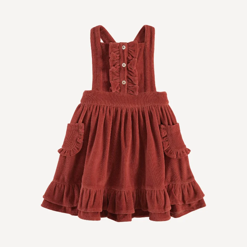 penelope dress | red oak | organic cotton velour