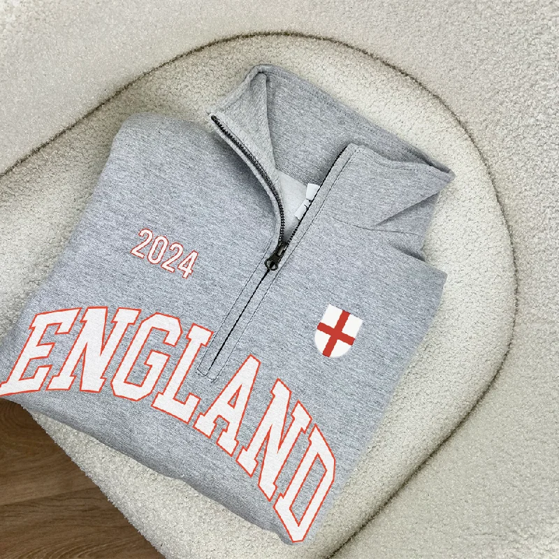 England Varsity Quarter Zip Up Sweatshirt