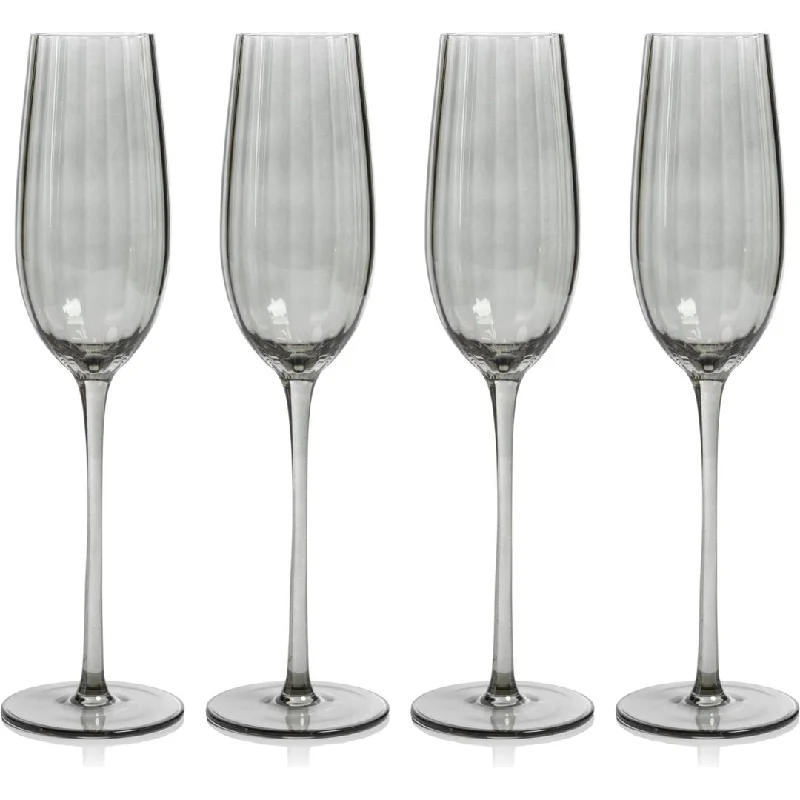 Malden Optic Champagne Flutes, Set of 4