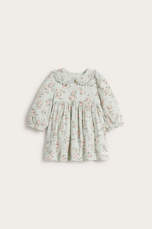 Baby green rose dress