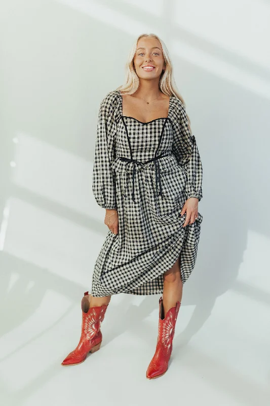 Naomi Gingham Midi