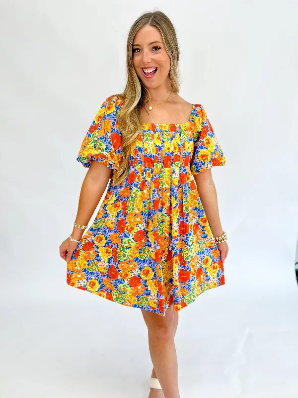 [THML] Emma Rose Puff Sleeve Dress