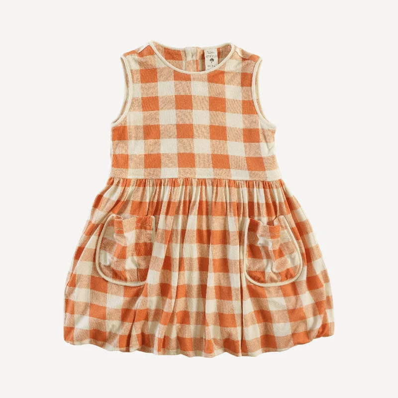 ida dress | caramel gingham | bamboo