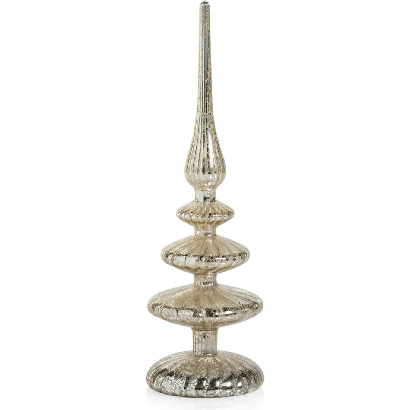 Azenor Silver LED Tabletop Finials, Set of 2