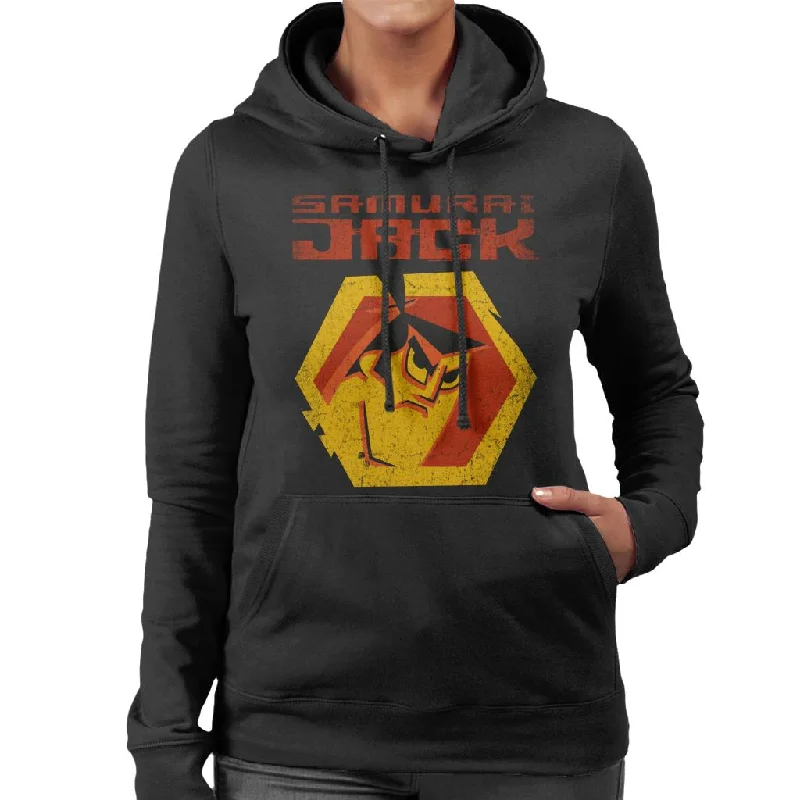 Samurai Jack Red Logo Women's Hooded Sweatshirt