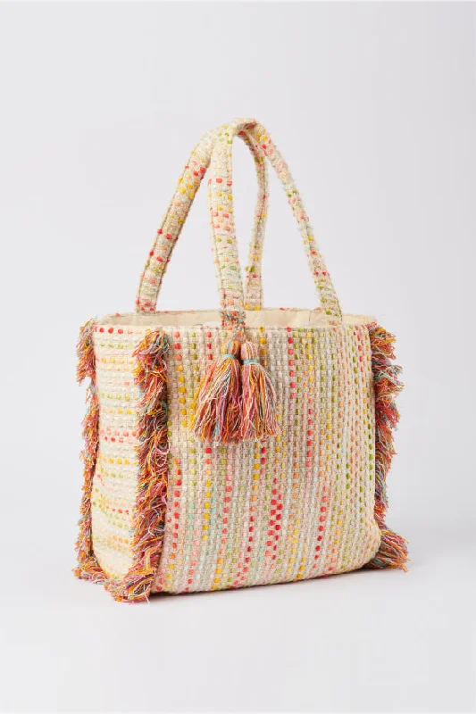 Spaced Out Ivory Stripe Bag