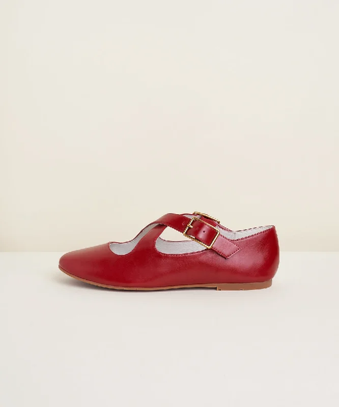 Georgie Leather Ballet Flat | Kiss