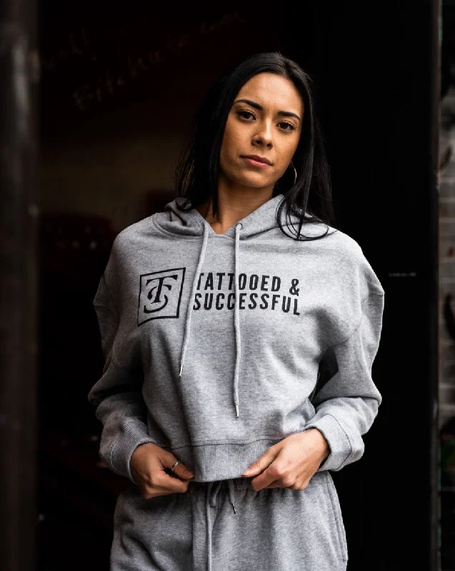 Core Crop Hoodie - Athletic Heather