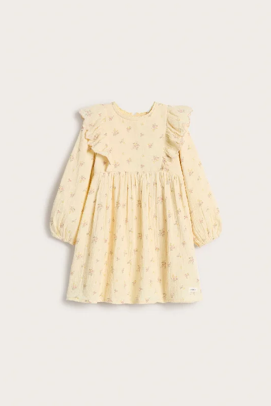 Kids' yellow floral dress